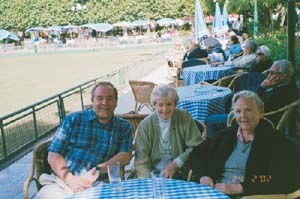 Mum, Sam at club, 2002